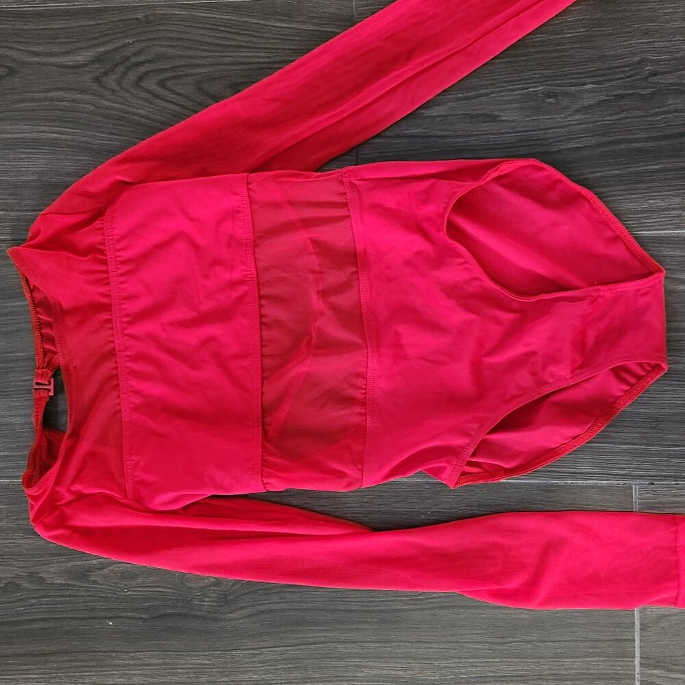 Red leotard dance costume